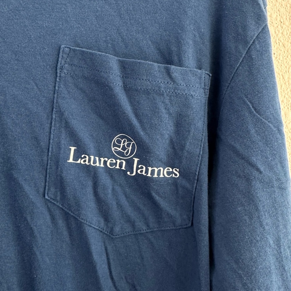 Lauren James navy Long sleeve t shirt small Tied and True Bows - Picture 4 of 5